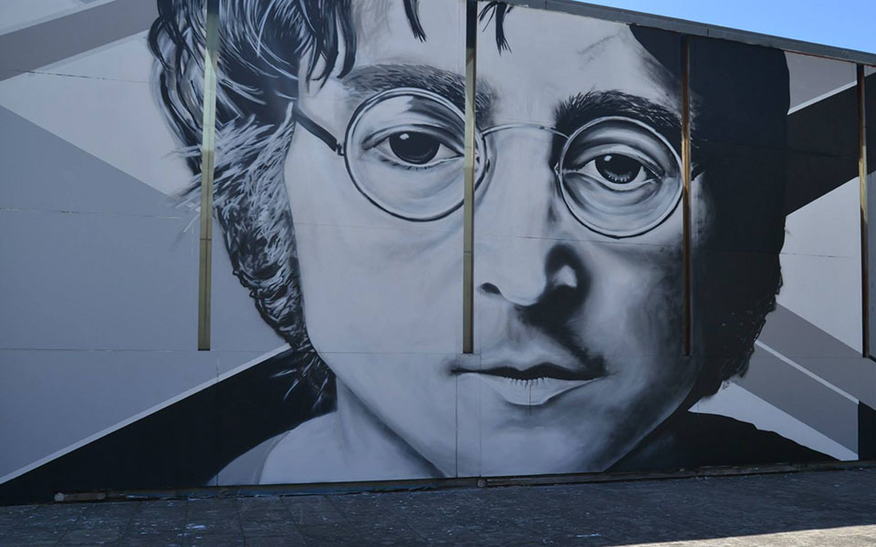 Detalle del mural, Lennon